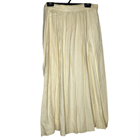 Studio C Classic Pleated Maxi Skirt (Size:16, Color:Cream) - Picture 1 of 4